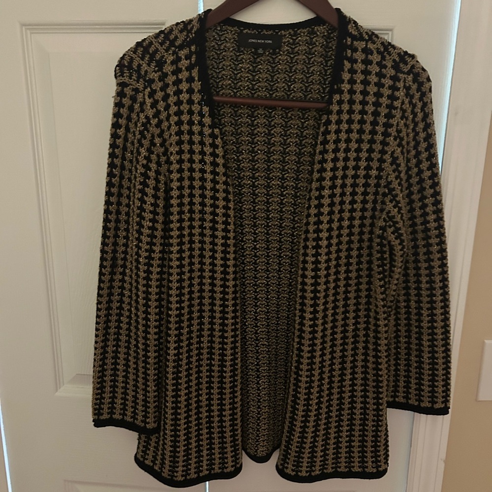 Black and gold sweater jacket